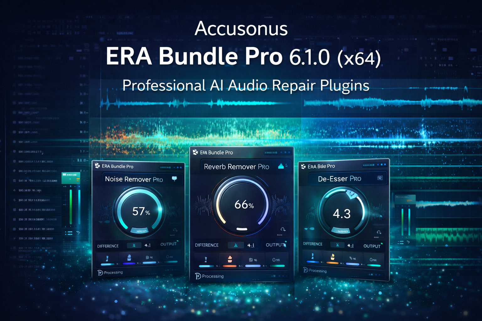Accusonus ERA Bundle Pro 6.1.0 (x64) — Professional AI Audio Repair & Cleaning Plugins