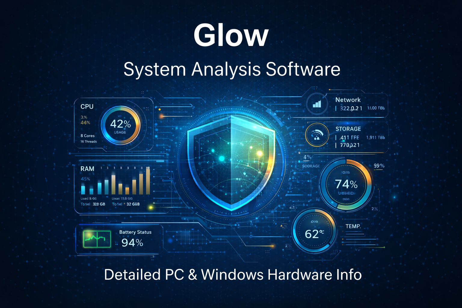 Glow System Analysis Software – Detailed PC & Windows Hardware Info (Free Tool)
