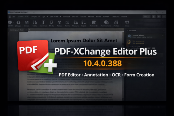 PDF-XChange Editor Plus 10.4.0.388 – Powerful PDF Editing & Annotation Software