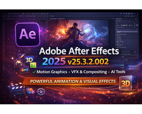 Adobe After Effects 2025 v25.3.2.002 – Advanced Motion Graphics & Visual Effects Software