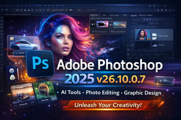 Adobe Photoshop 2025 v26.10.0.7 – Powerful AI Photo Editing & Graphic Design Software