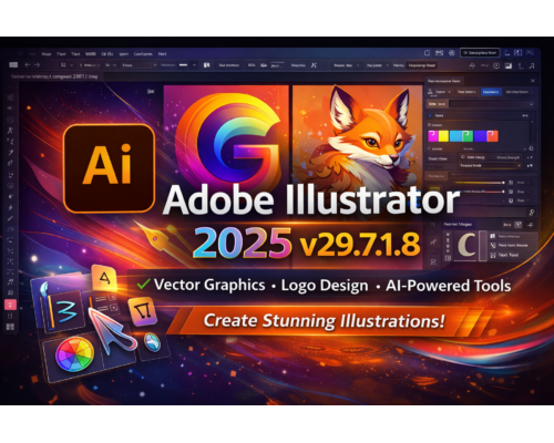 Adobe Illustrator 2025 (v29.7.1.8) – Professional Vector Graphic Design Software