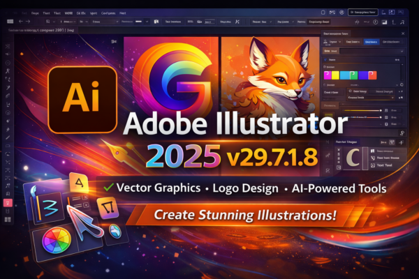 Adobe Illustrator 2025 (v29.7.1.8) – Professional Vector Graphic Design Software
