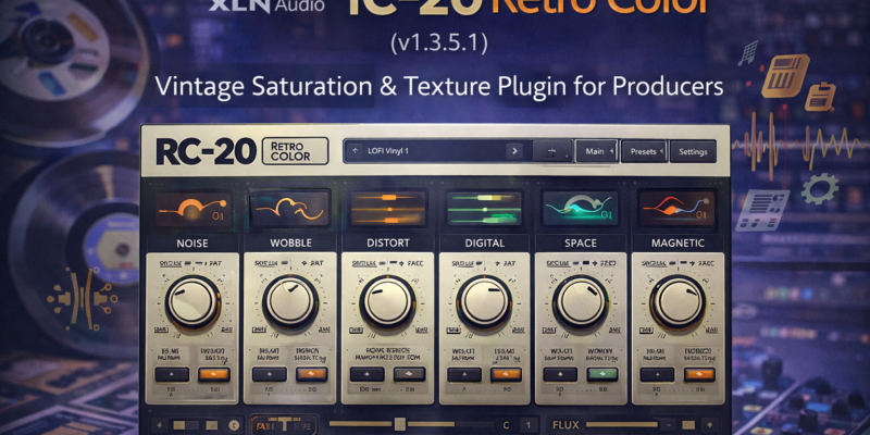 XLN Audio RC-20 Retro Color v1.3.5.1 – Vintage Saturation & Texture Plugin for Producers